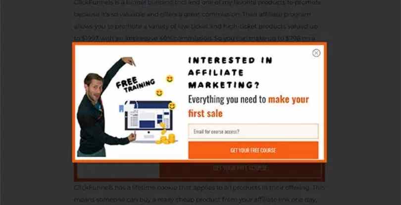 affiliate marketing popup