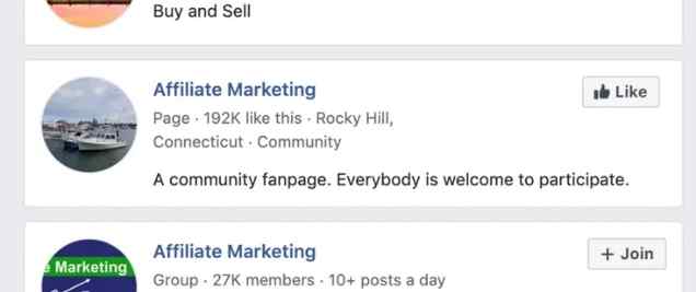 Affiliate Marketing Facebook Groups