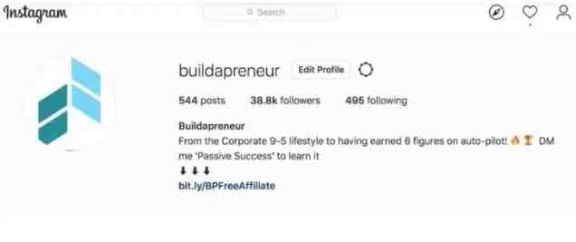 Buildapreneur Instagram Link in Description