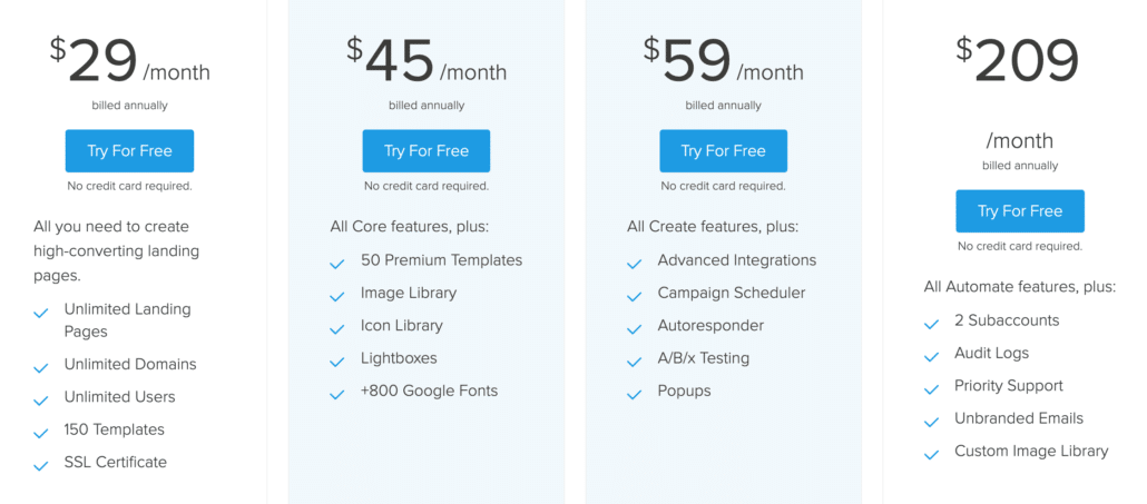 Landingi pricing