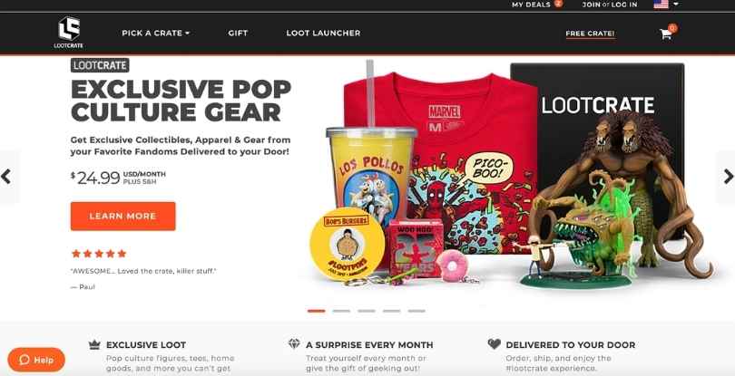 Lootcrate: Epic Collectibles & Gear Delivered To Your Door