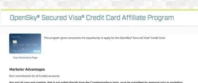 credit card affiliate