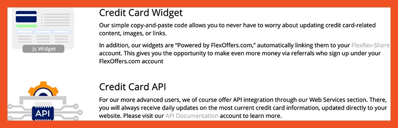flex offers credit card affiliate programs