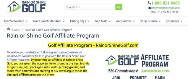 golf affiliate programs