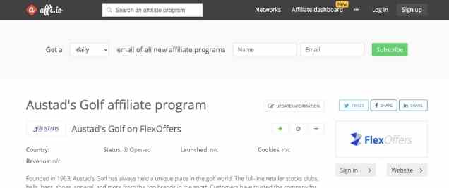 golf affiliate programs