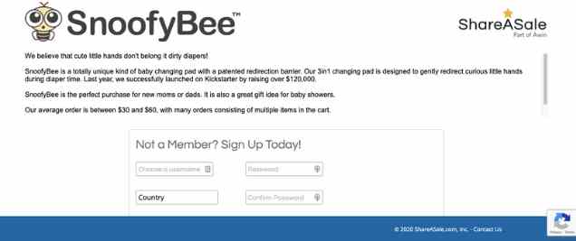 SnoofyBee Baby Products Affiliate Program