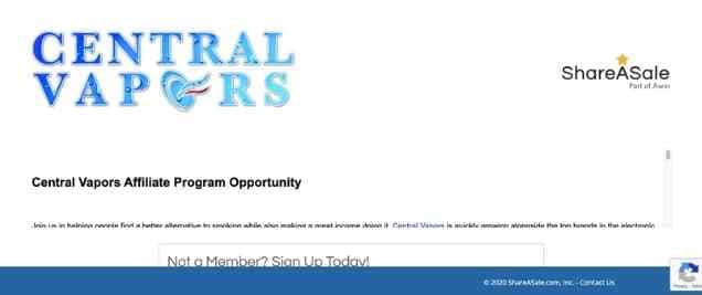 Central Vapors Affiliate Program