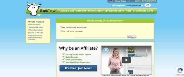 FatCow Affiliate Program