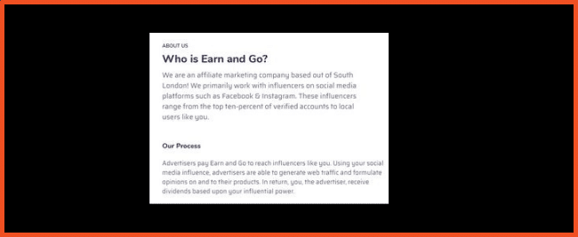 Earn and Go About Page