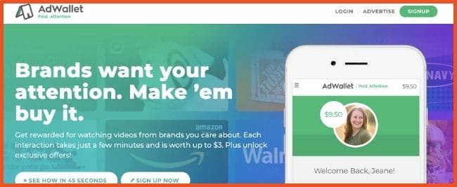 Make money watching videos - AdWallet